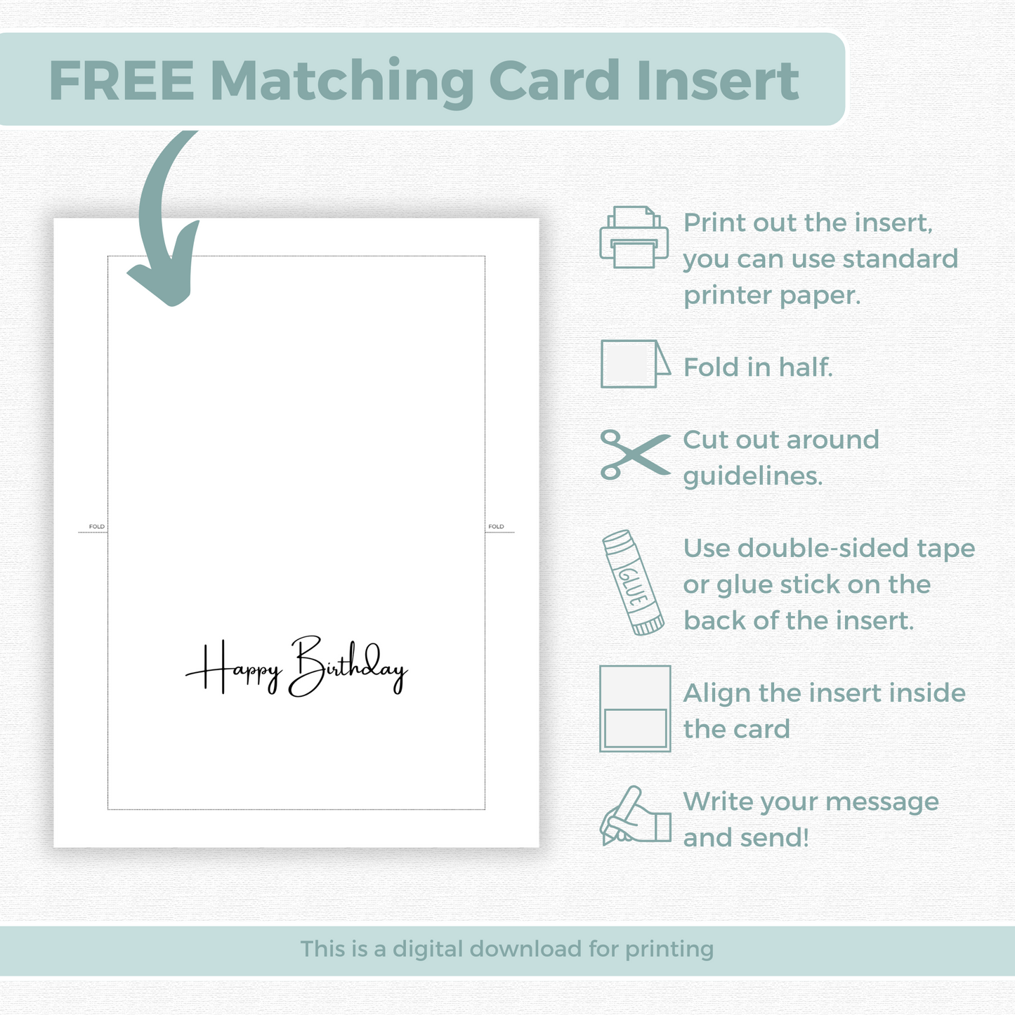 Printable Birthday Card - Candles