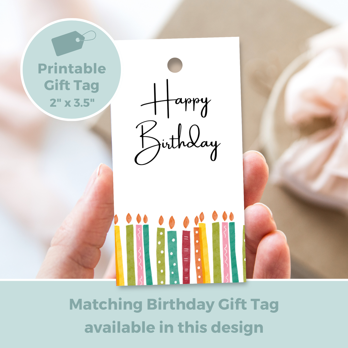 Printable Birthday Card - Candles