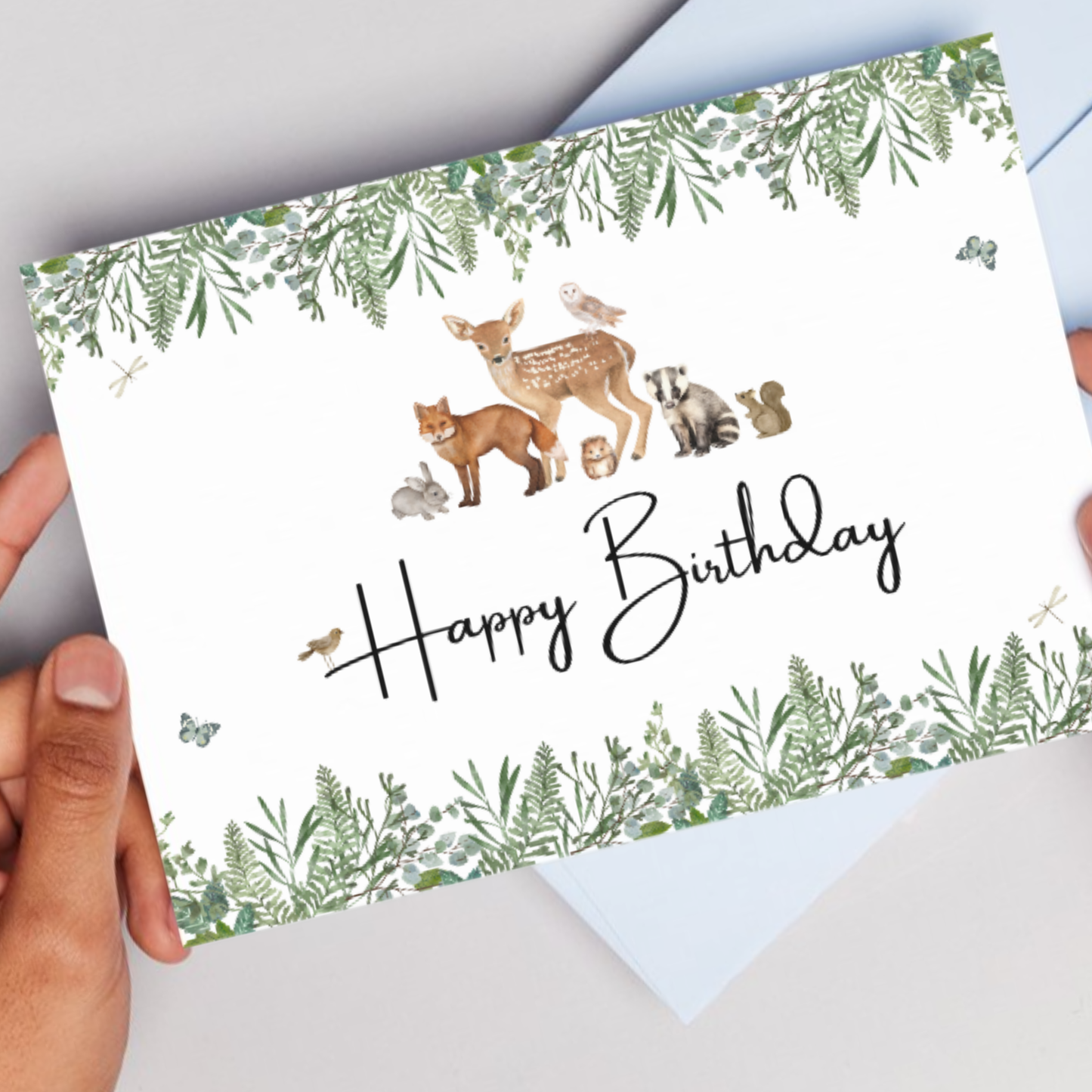 Printable Birthday Card - Woodland Animals