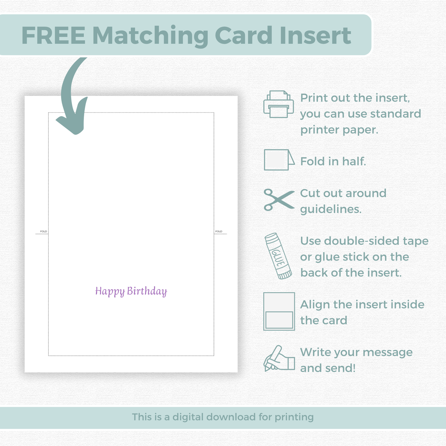 Printable Birthday Card - Nanny