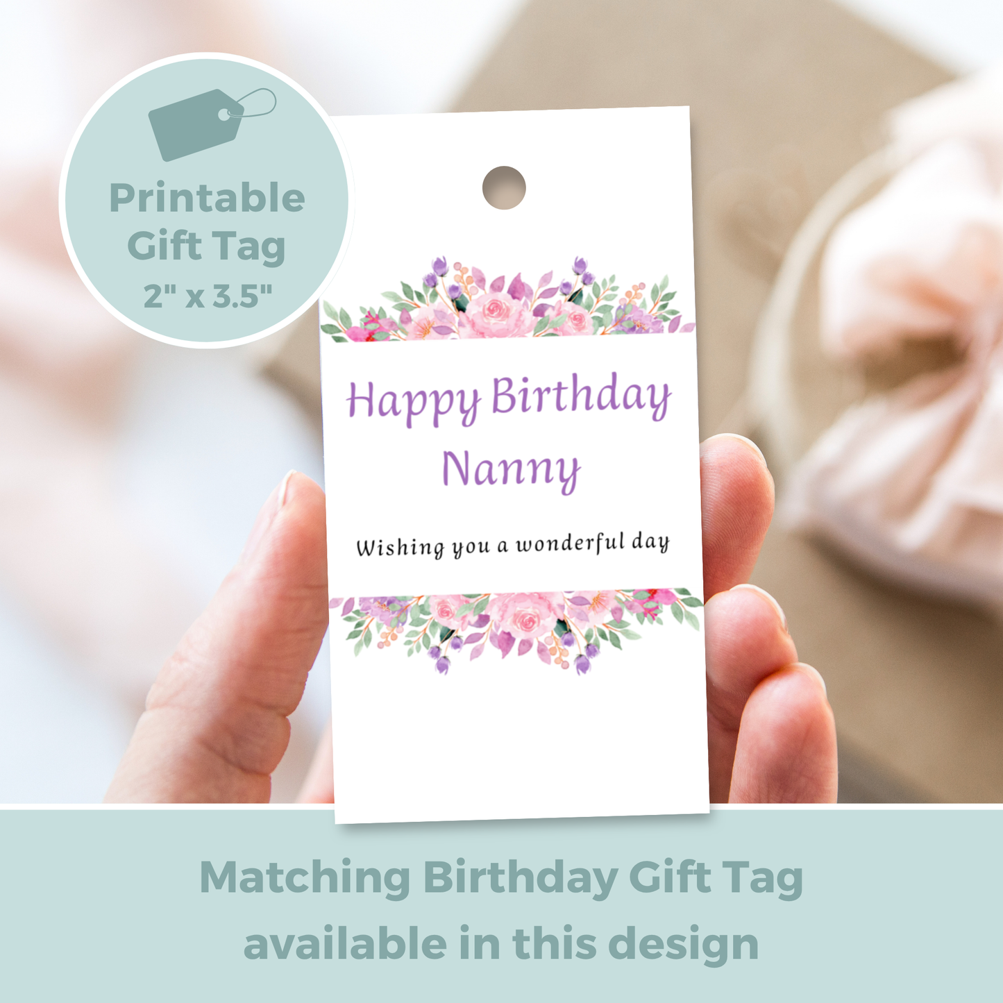 Printable Birthday Card - Nanny
