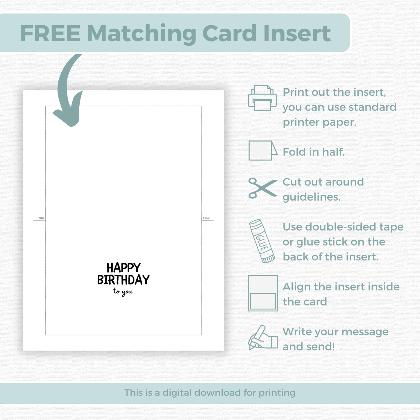 Printable Birthday Card - Dinosaur
