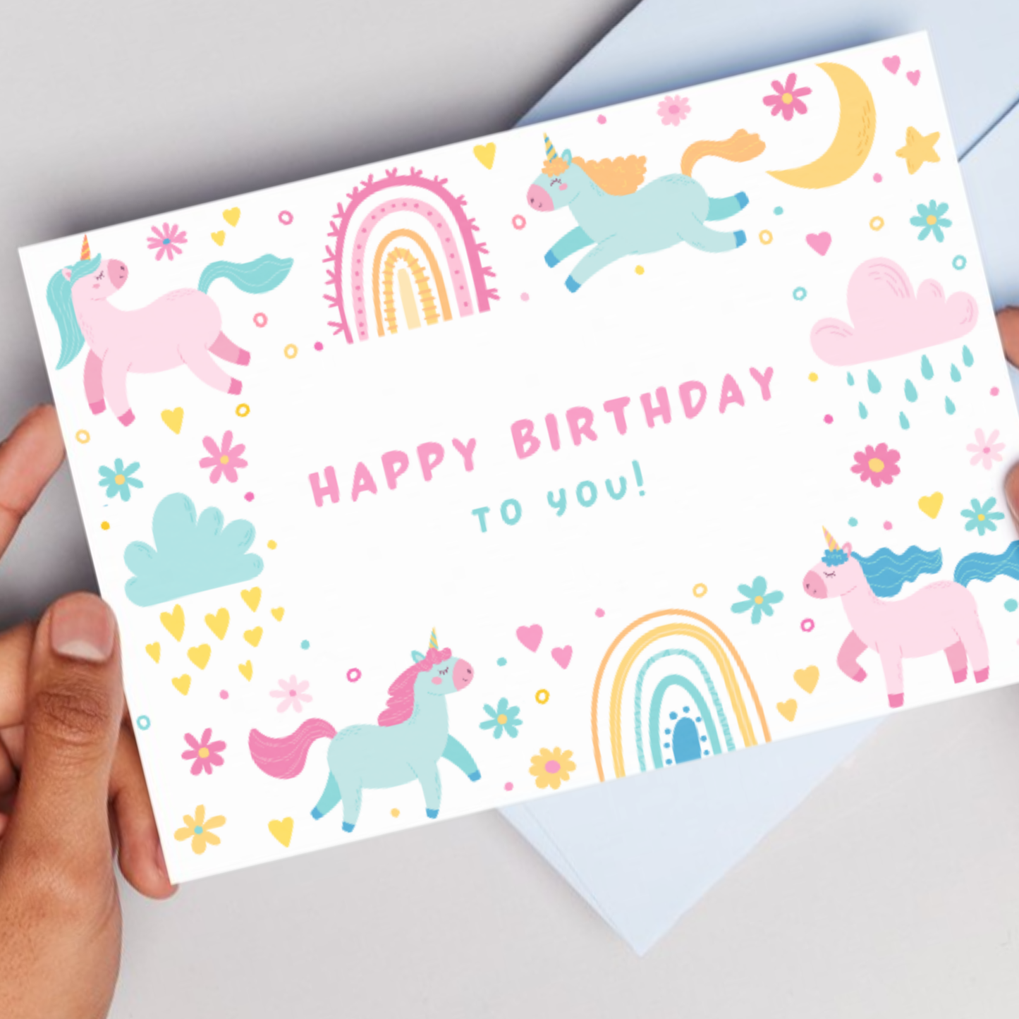 Printable Birthday Card - Unicorn
