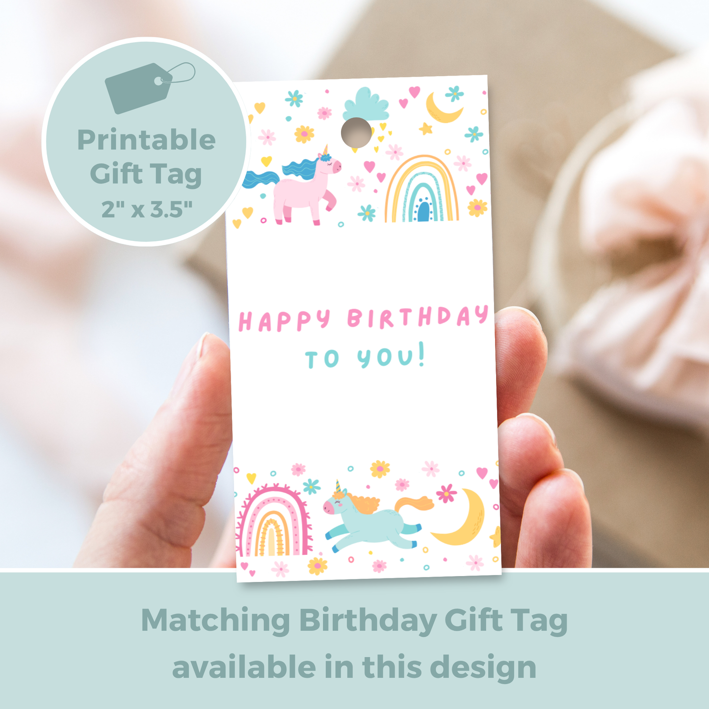 Printable Birthday Card - Unicorn