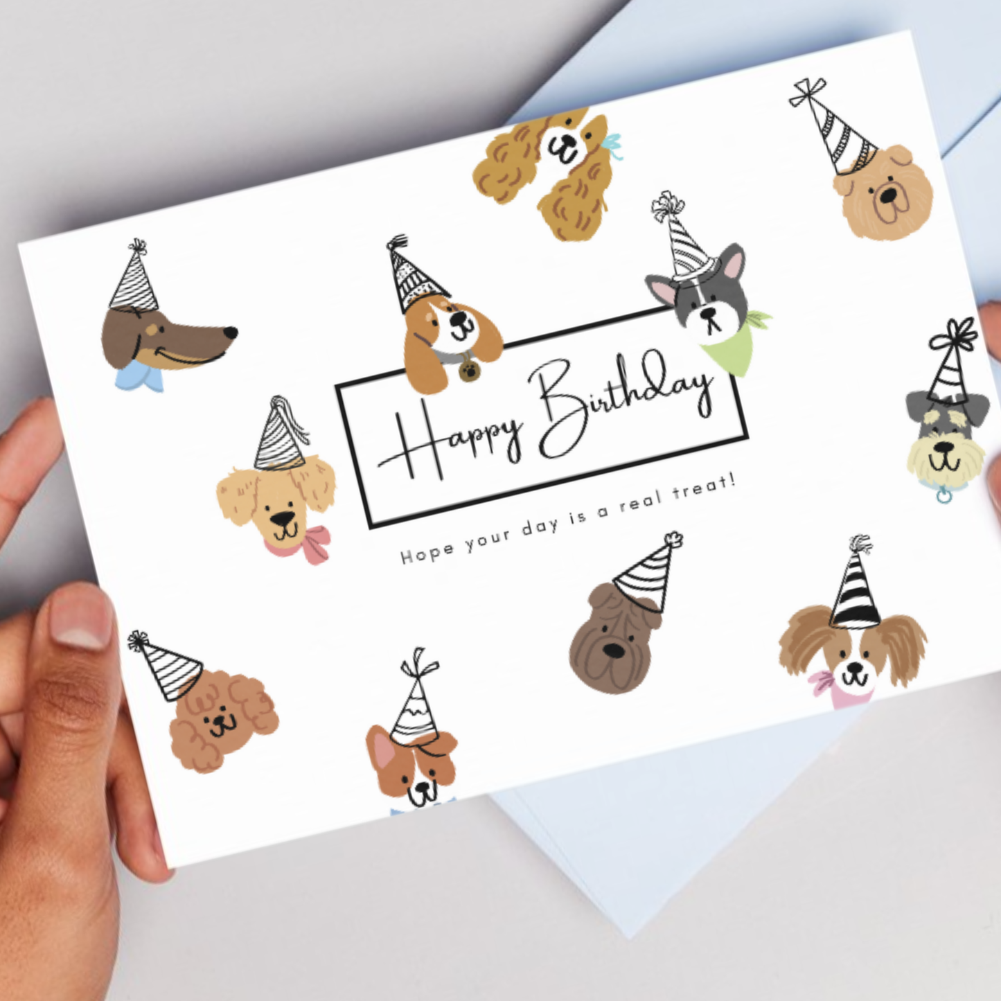 Printable Birthday Card - Cute Dogs