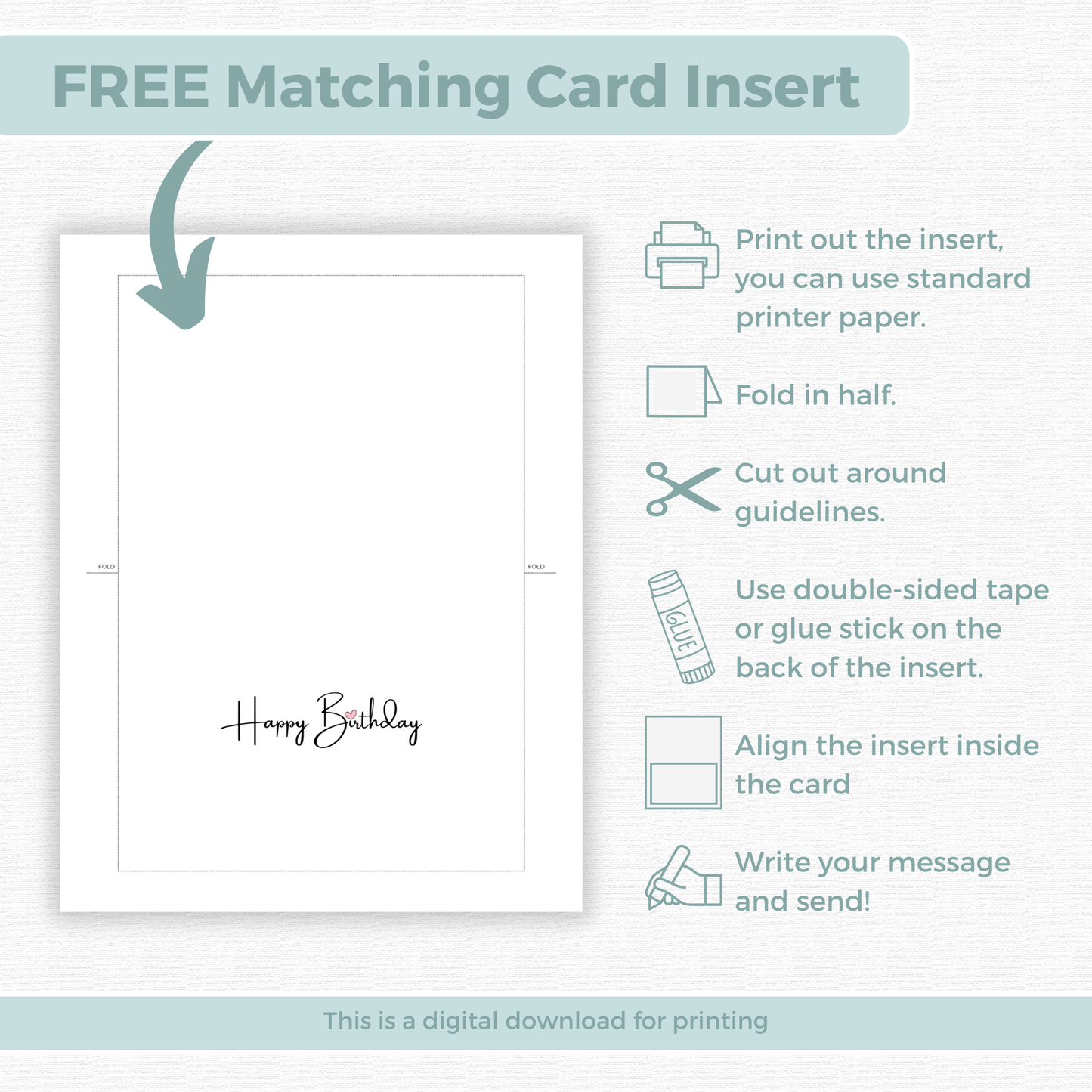 Printable Birthday Card - Cat Paws