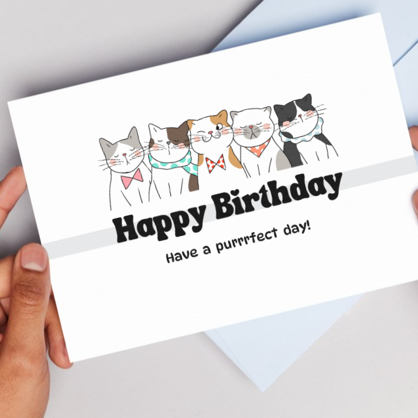 Printable Birthday Card - Purrfect