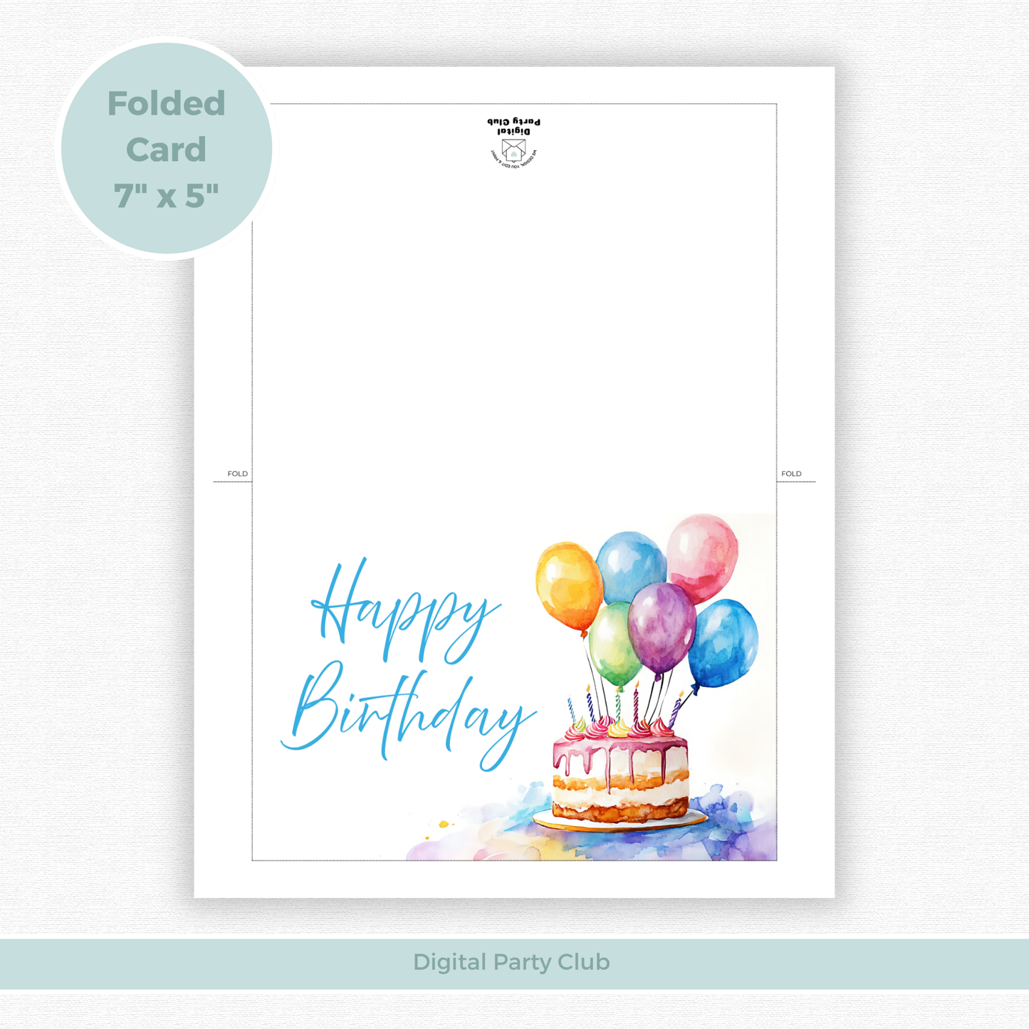 Printable Birthday Card - Floral