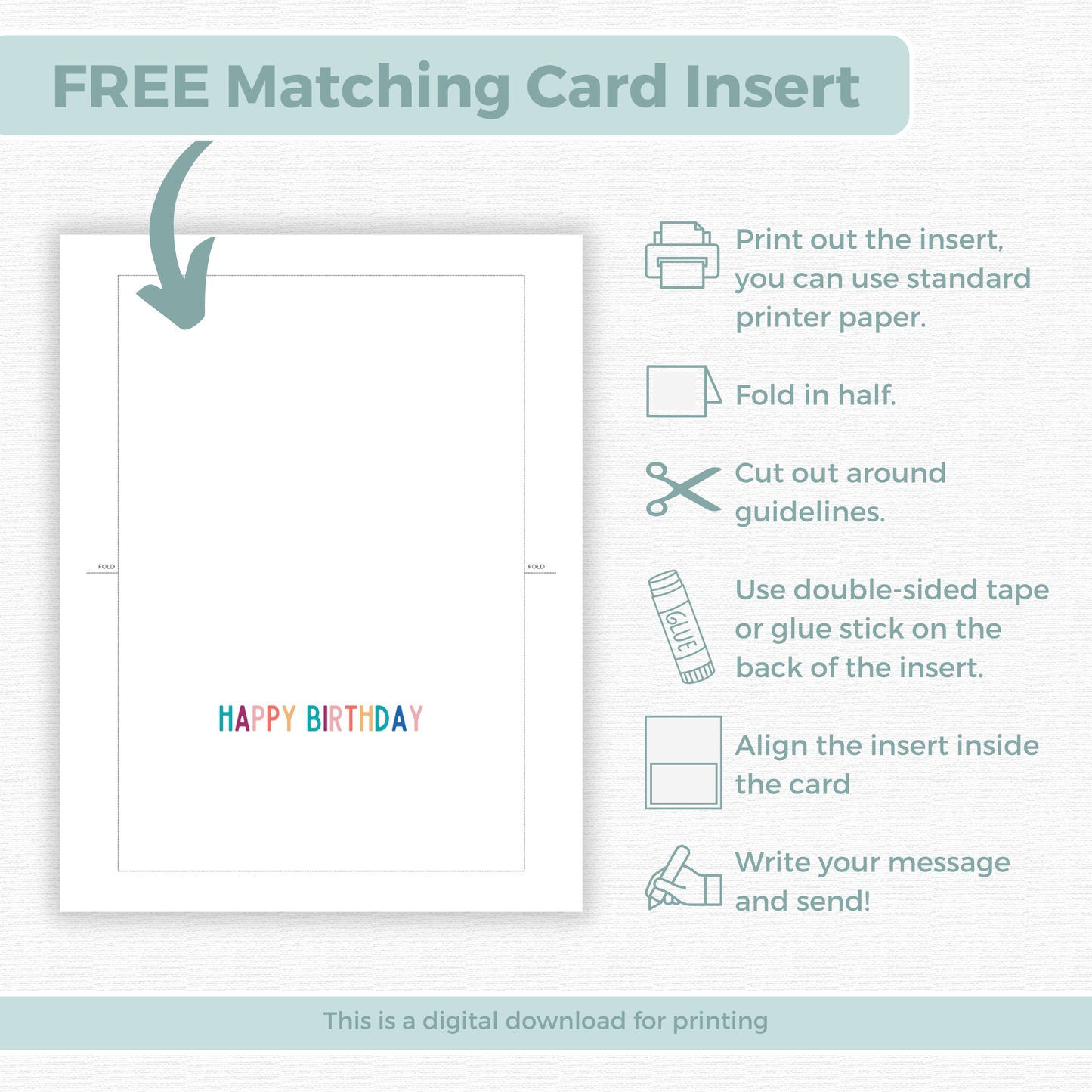 Printable Birthday Card - You Are Enough