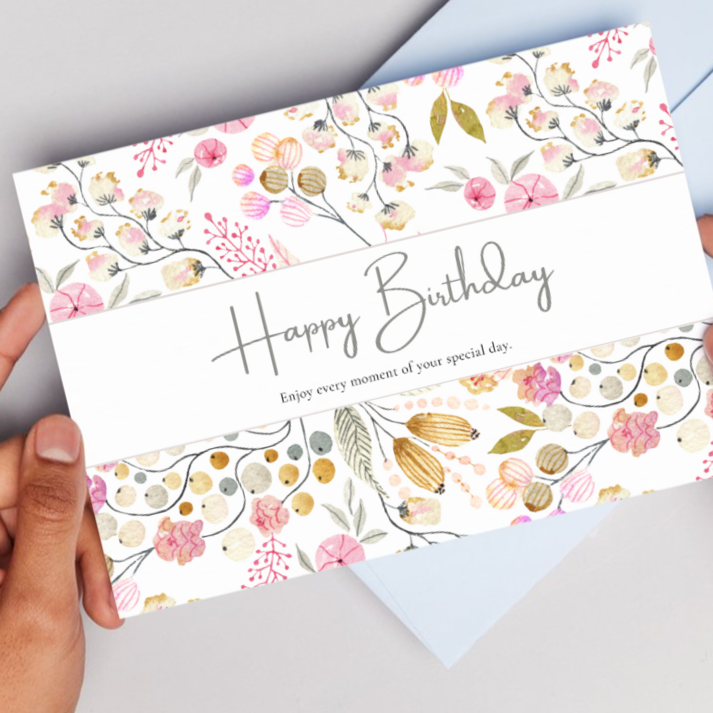 Printable Birthday Card - Flowers