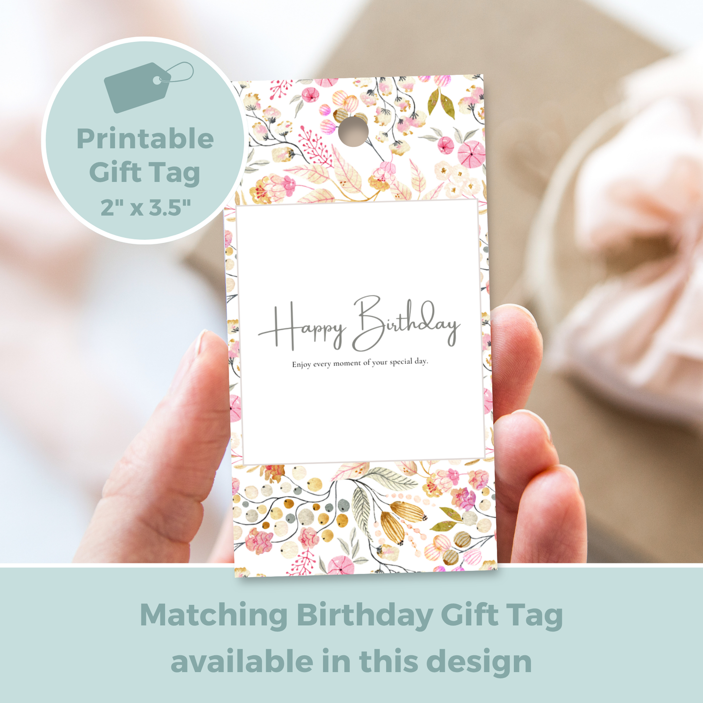 Printable Birthday Card - Flowers