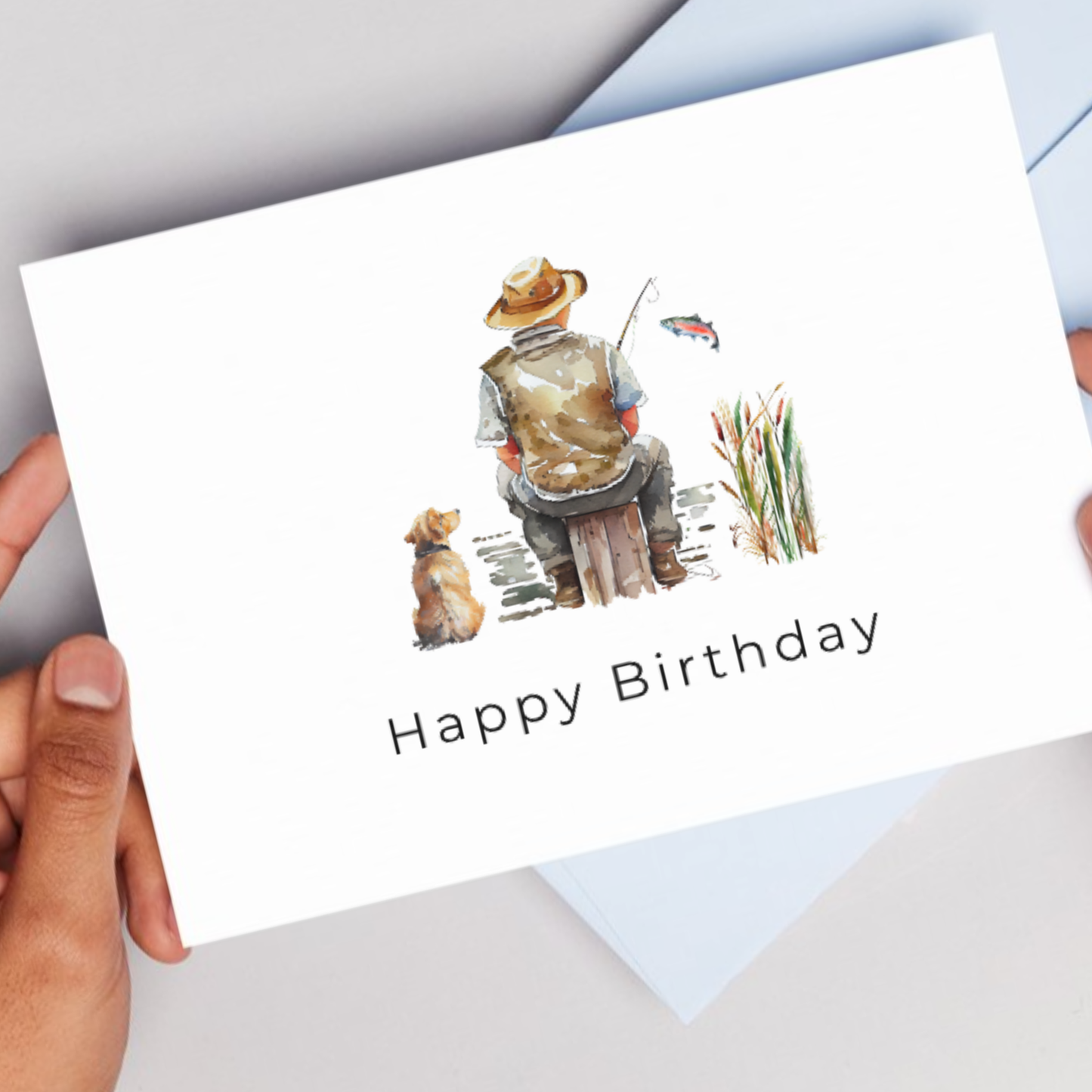 Printable Birthday Card - Fishing