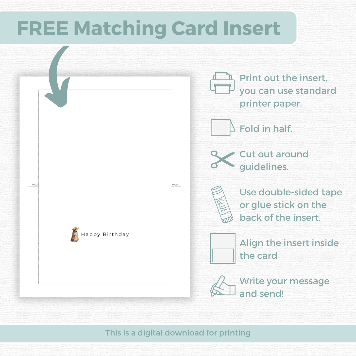 Printable Birthday Card - Fishing