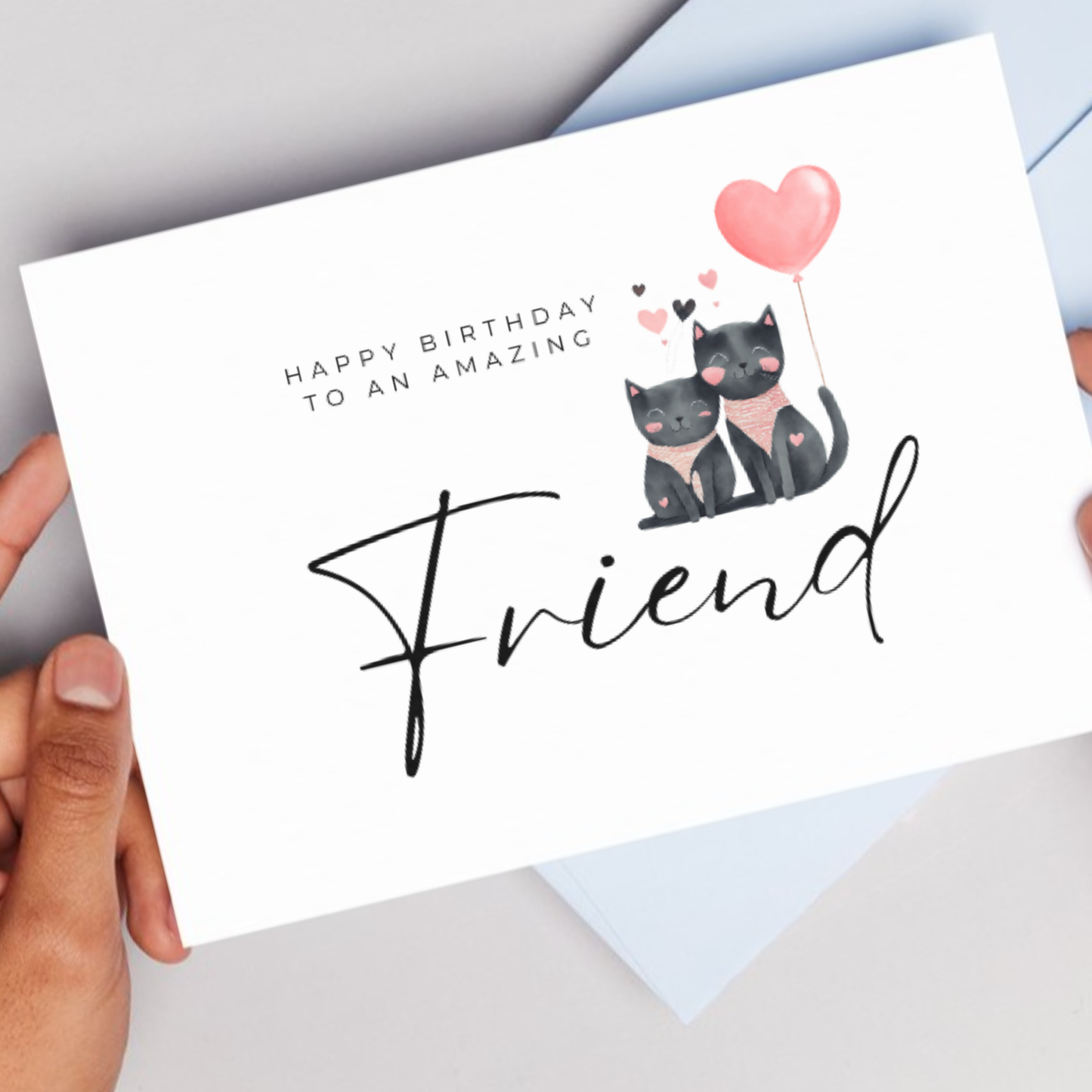 Printable Birthday Card - Friend Cat Lover