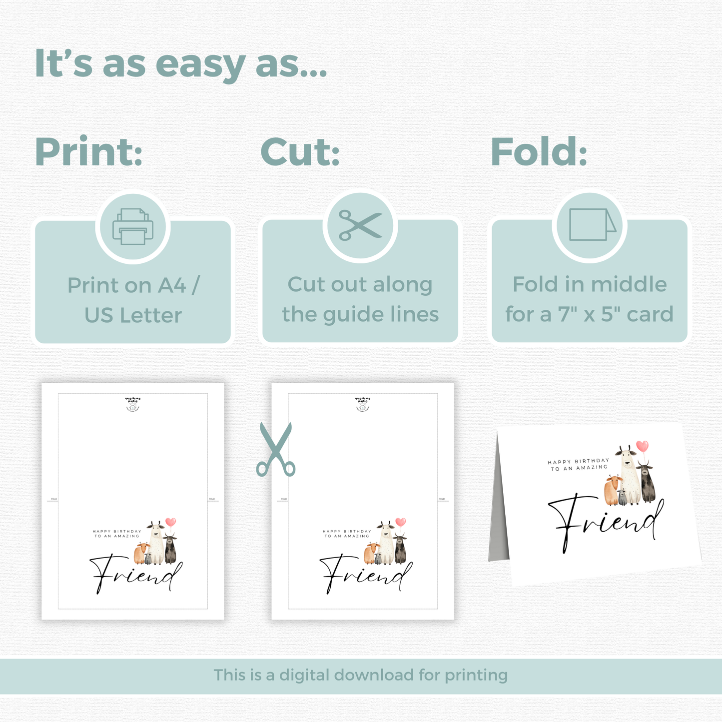 Printable Birthday Card - Friend