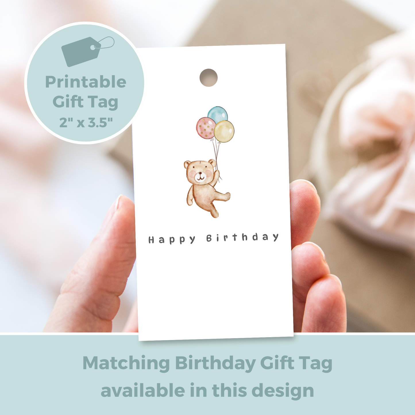 Printable Birthday Card - Baby Bear