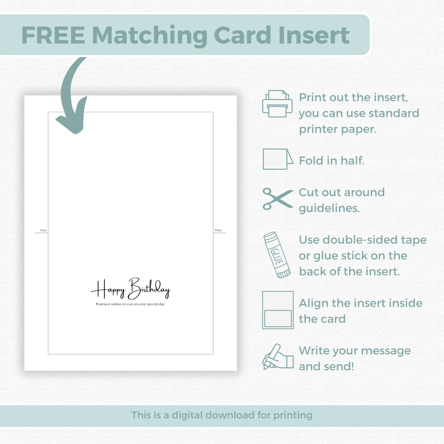 Printable Birthday Card - Cake