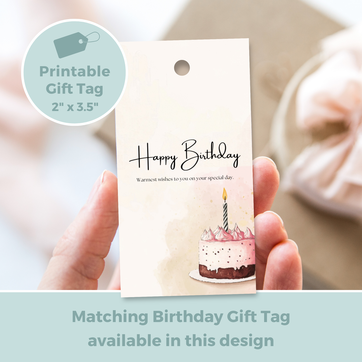 Printable Birthday Card - Cake