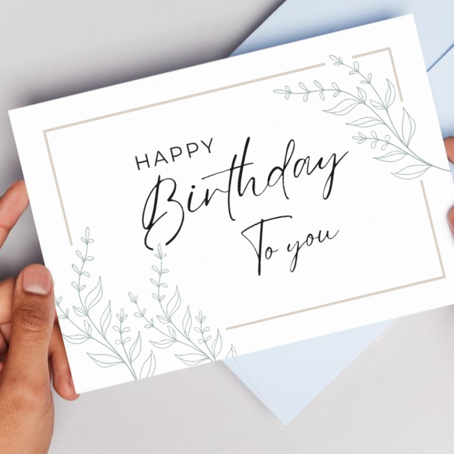 Printable Birthday Card - Botanical