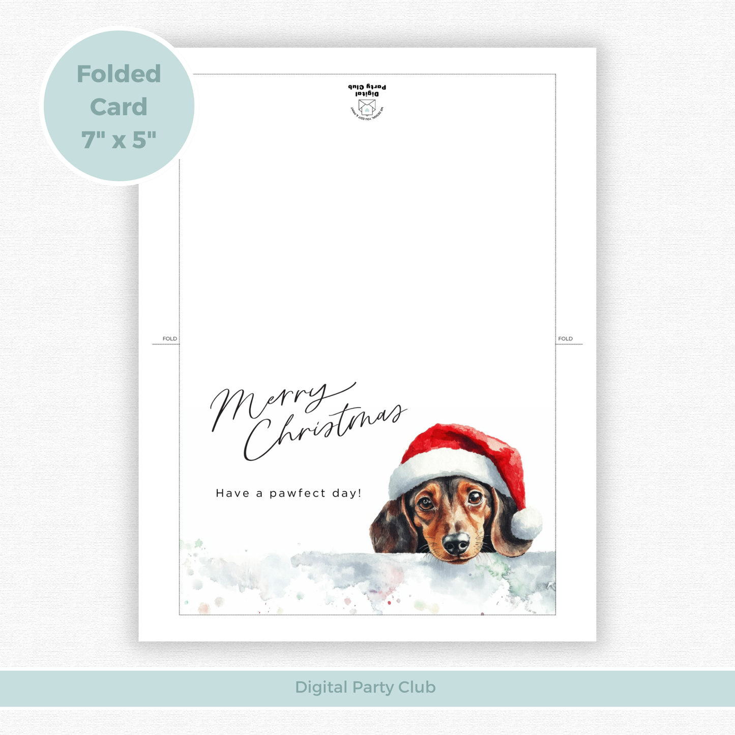 Printable Christmas Card - Pawfect Day