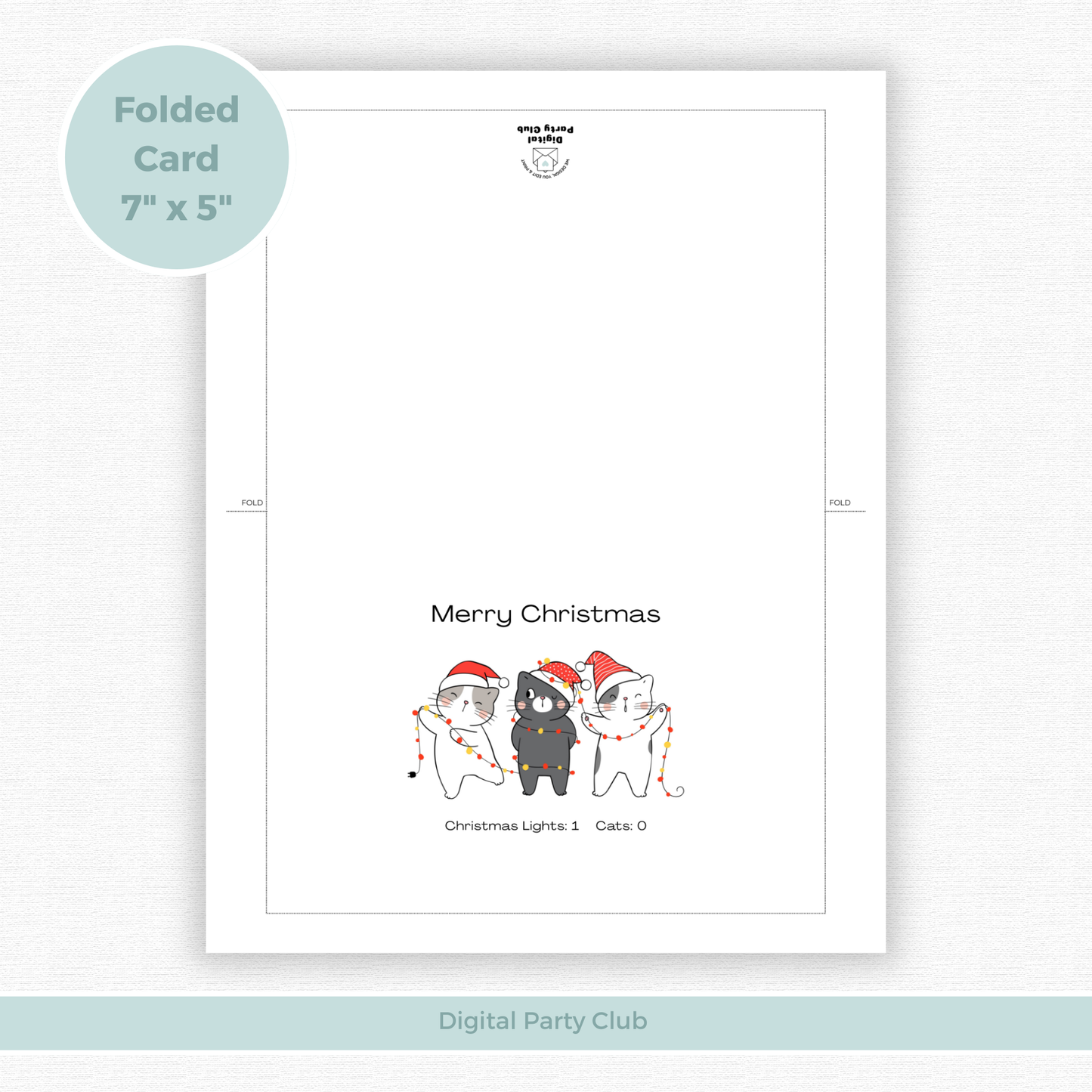 Printable Christmas Card - Festive Border