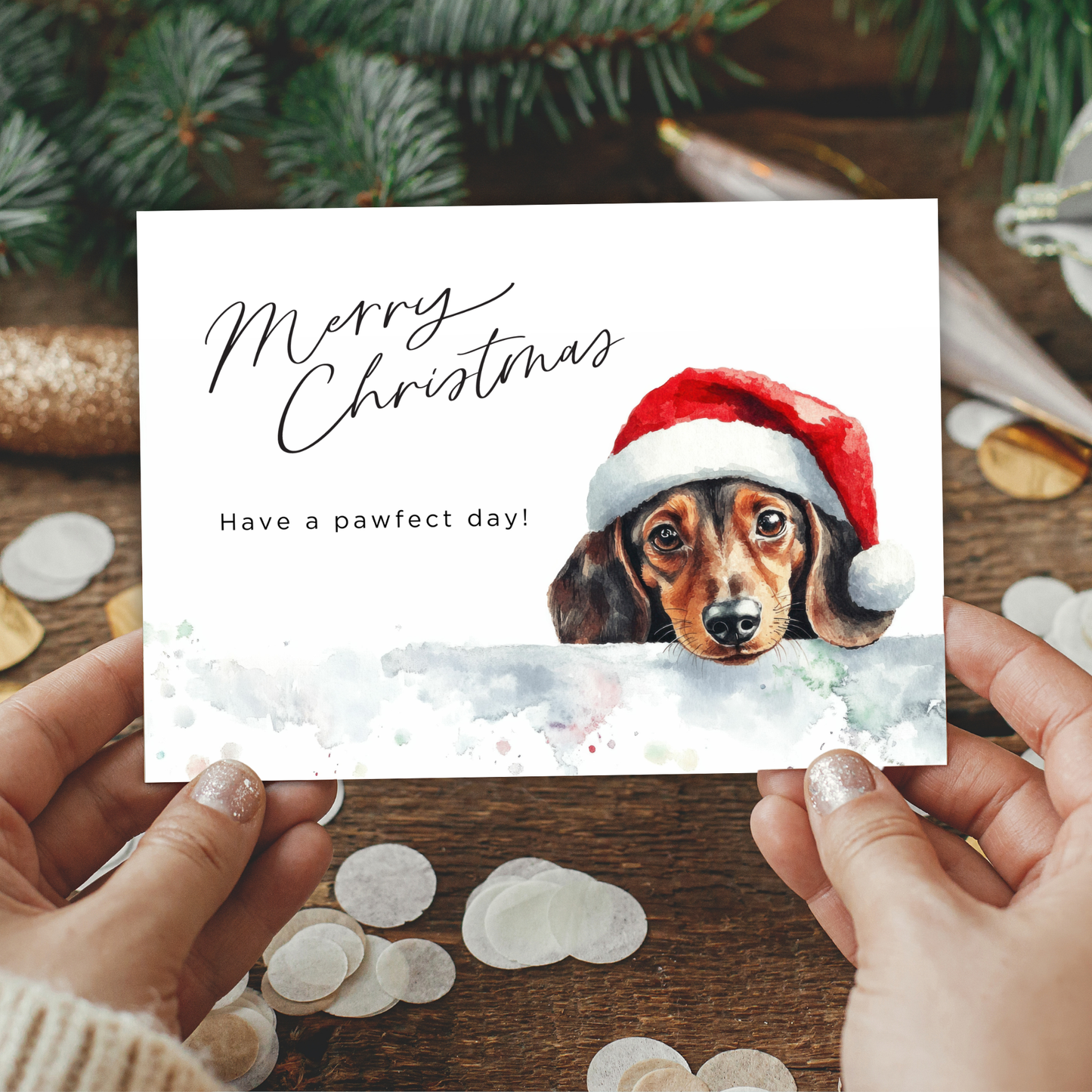 Printable Christmas Card - Pawfect Day