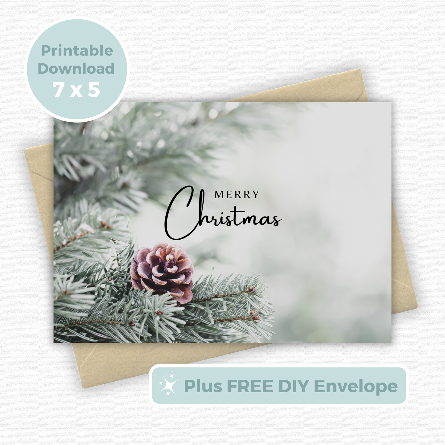 Printable Christmas Card - Winter Scene