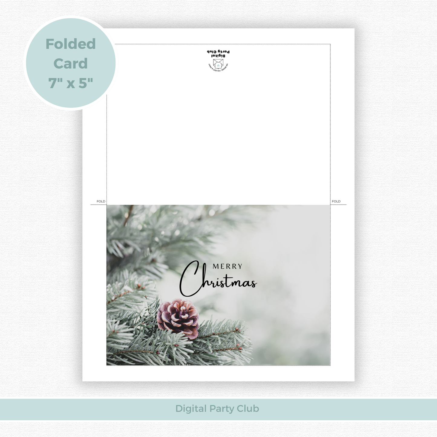 Printable Christmas Card - Winter Scene