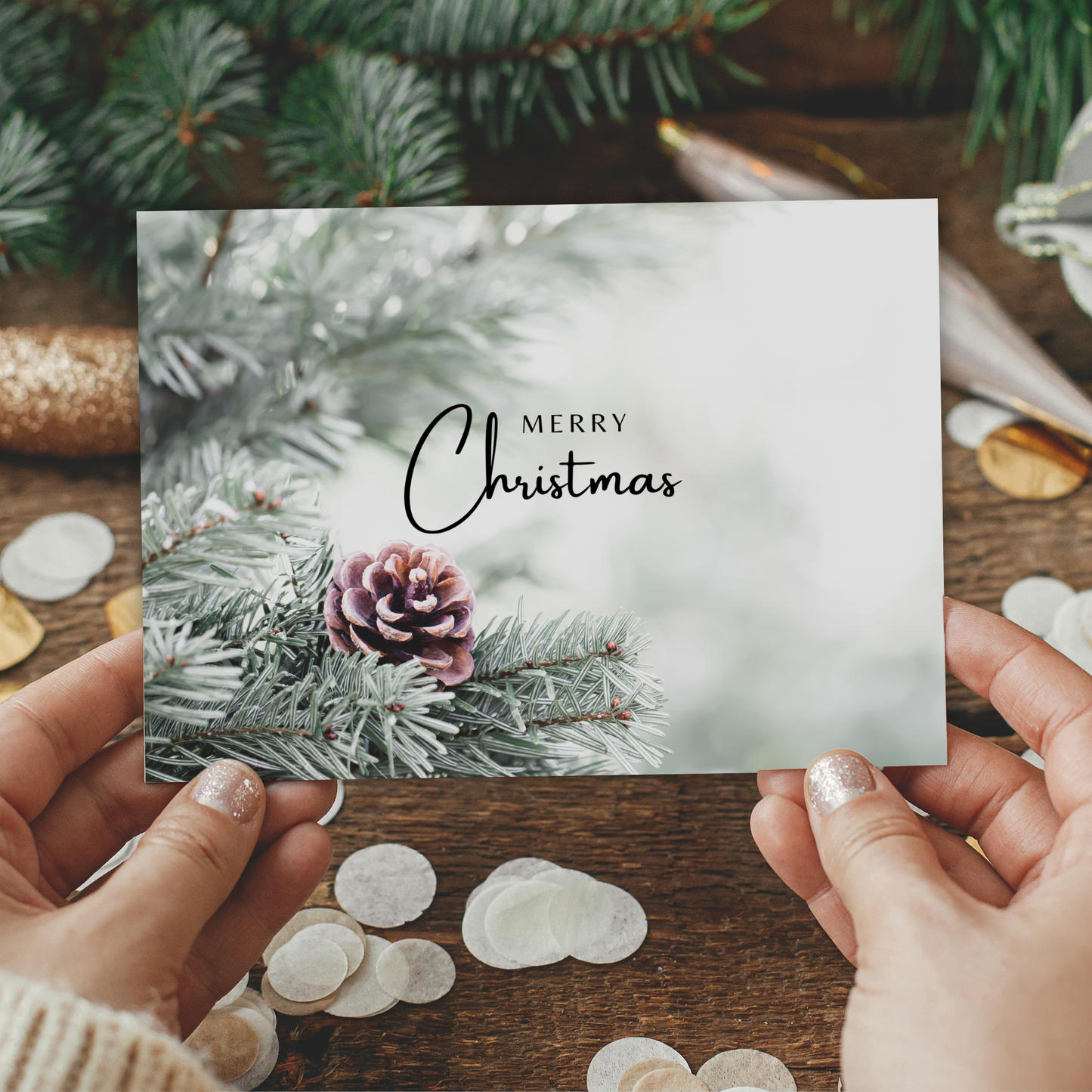 Printable Christmas Card - Winter Scene