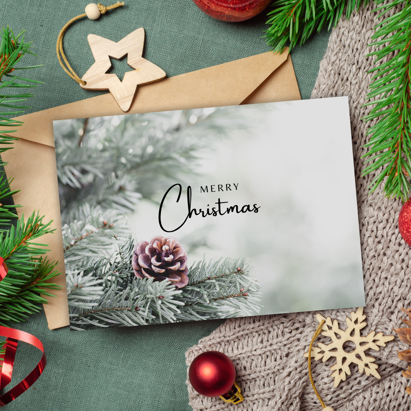 Printable Christmas Card - Winter Scene