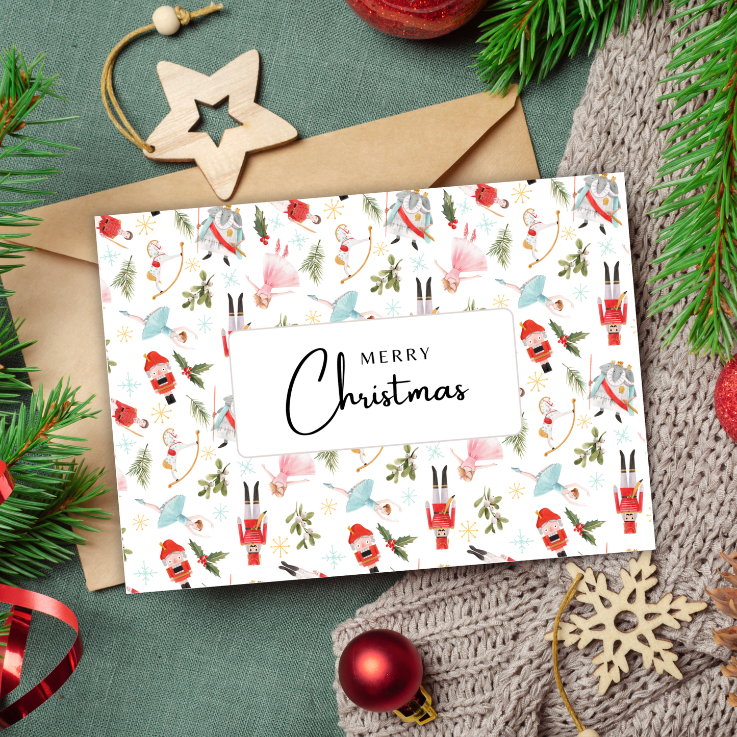 Printable Christmas Card - Nutcracker