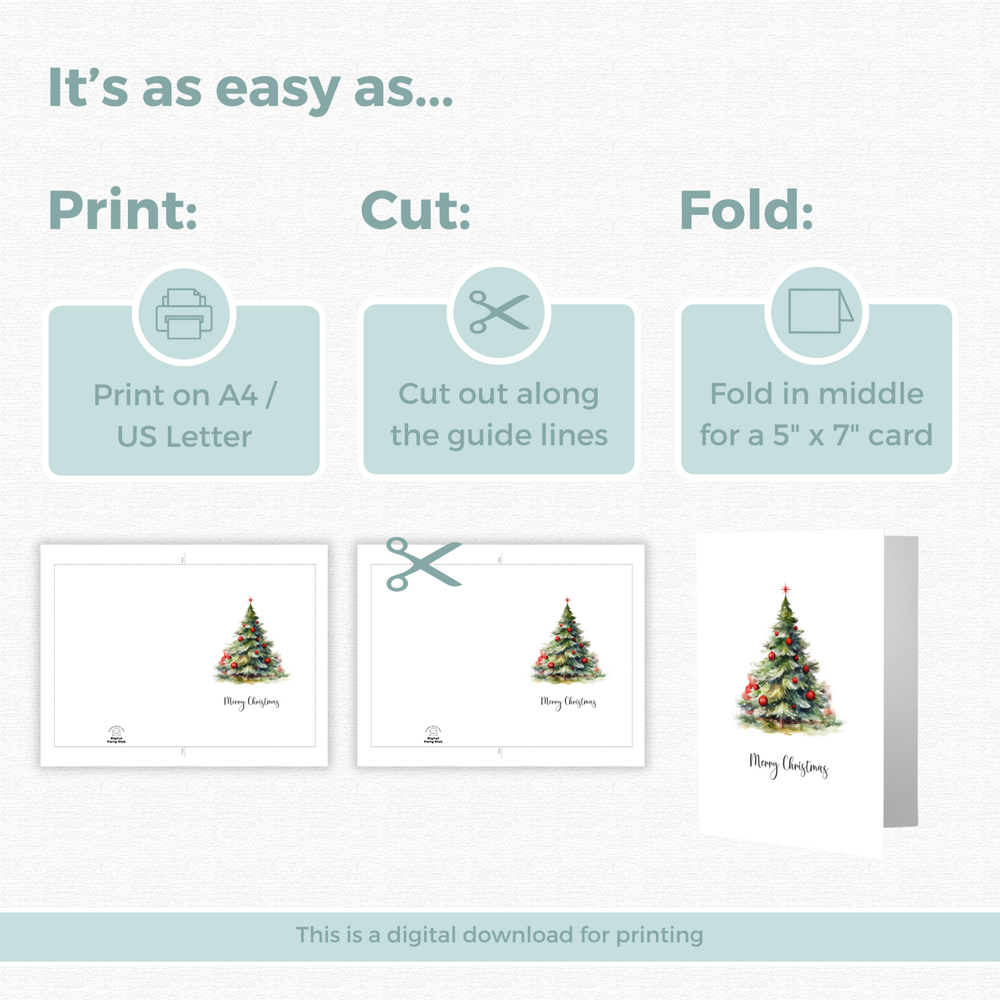 Printable Christmas Card - Christmas Tree