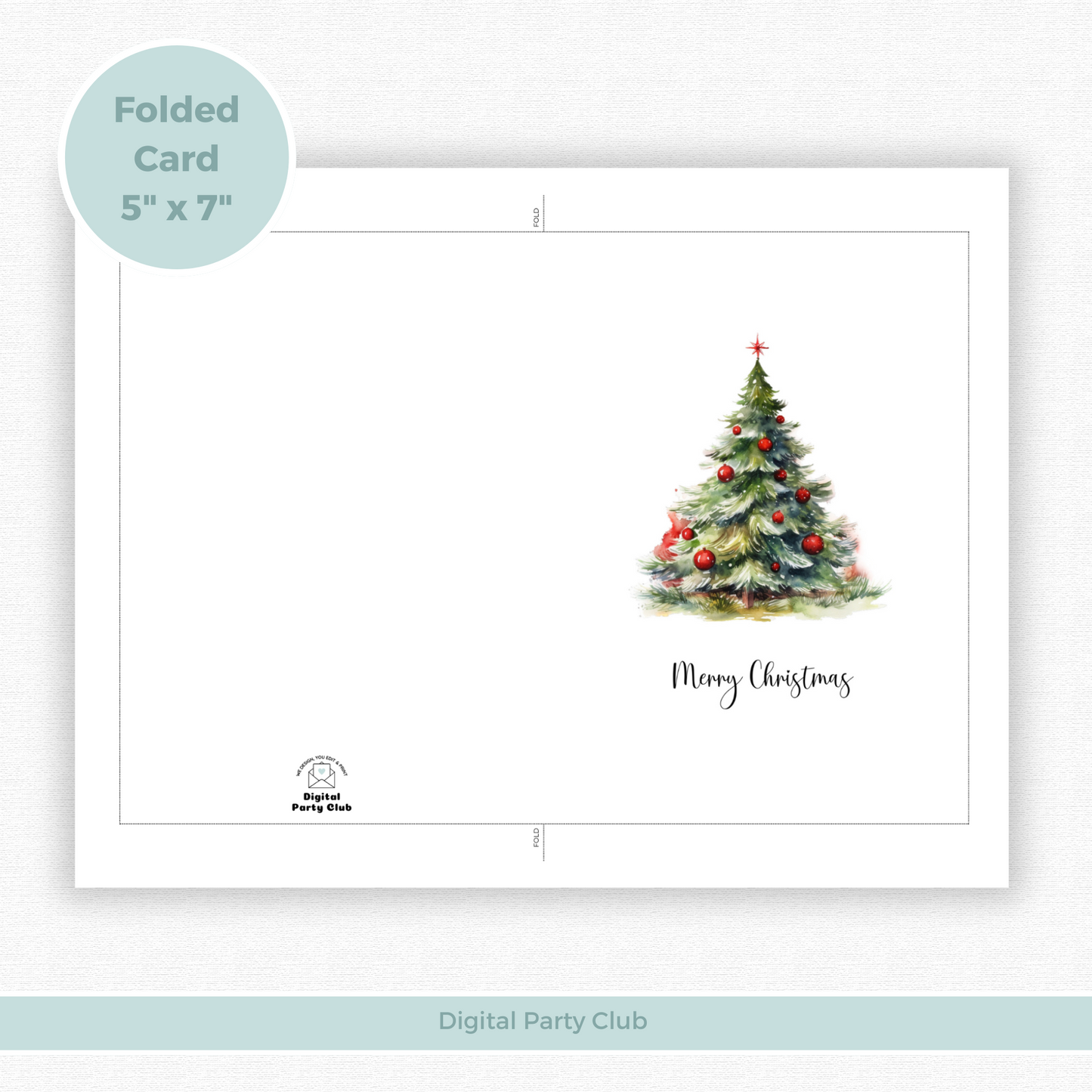 Printable Christmas Card - Christmas Tree