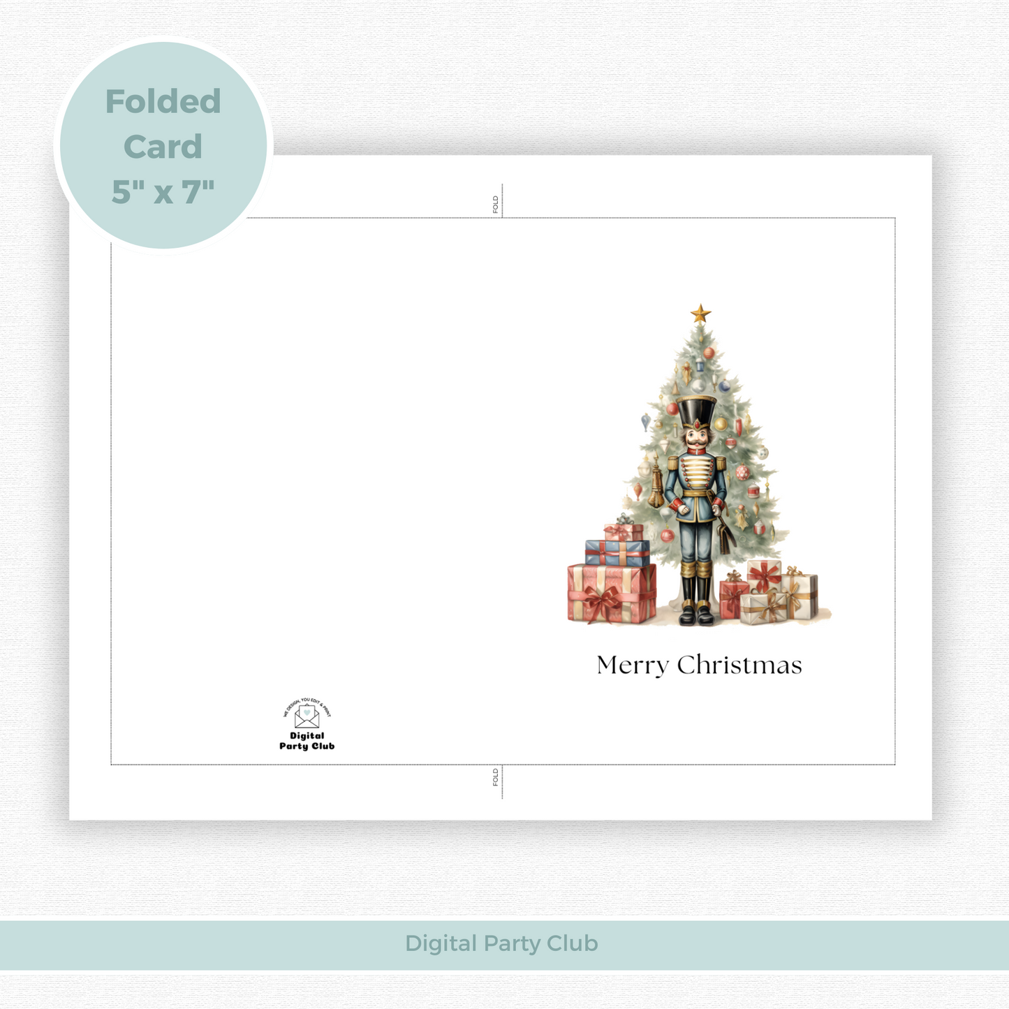 Printable Christmas Card - Nutcracker