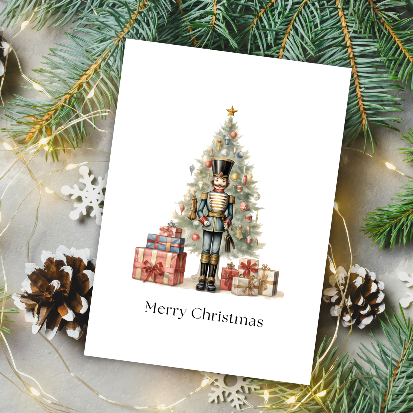 Printable Christmas Card - Nutcracker