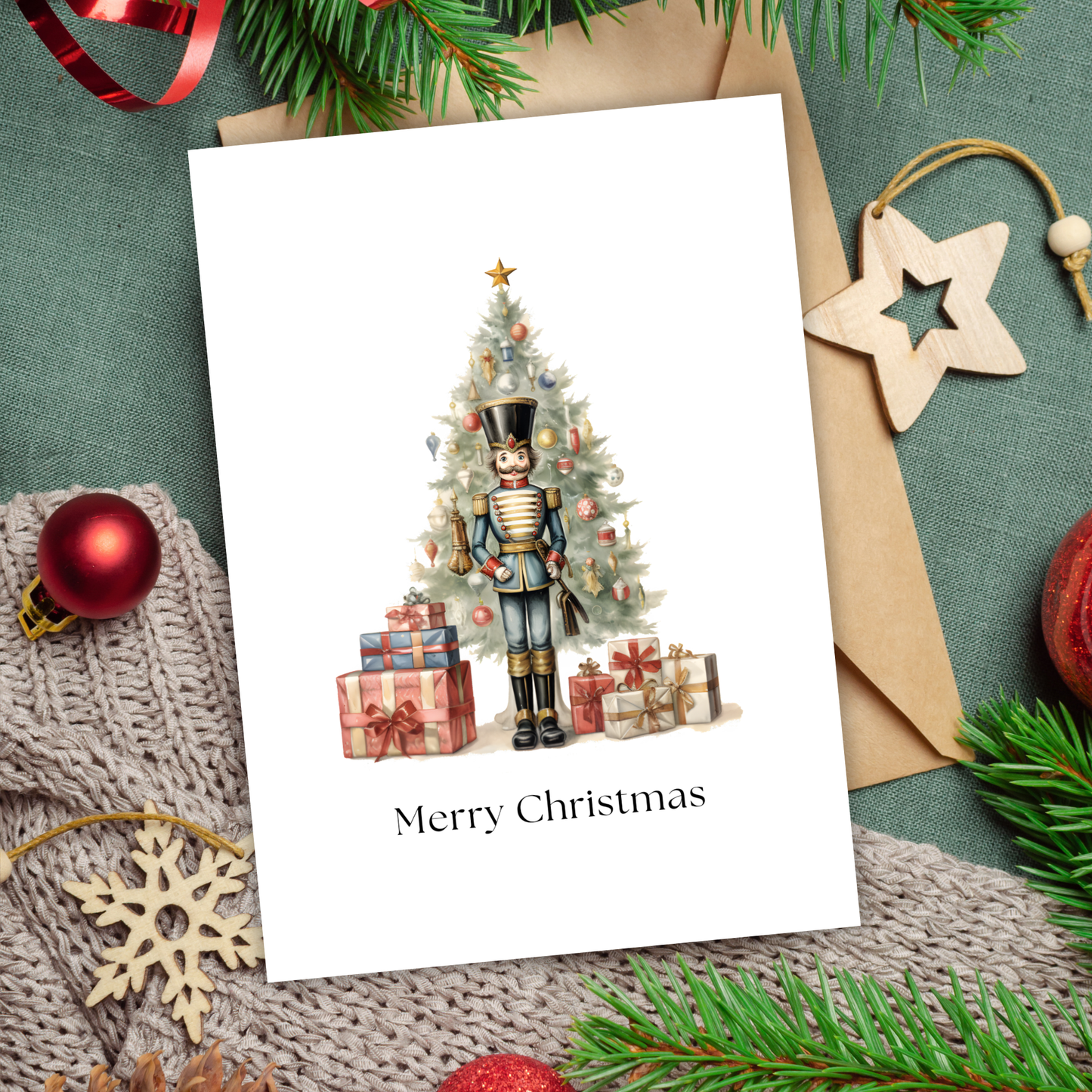 Printable Christmas Card - Nutcracker