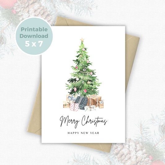 Printable Christmas Card - Christmas Tree