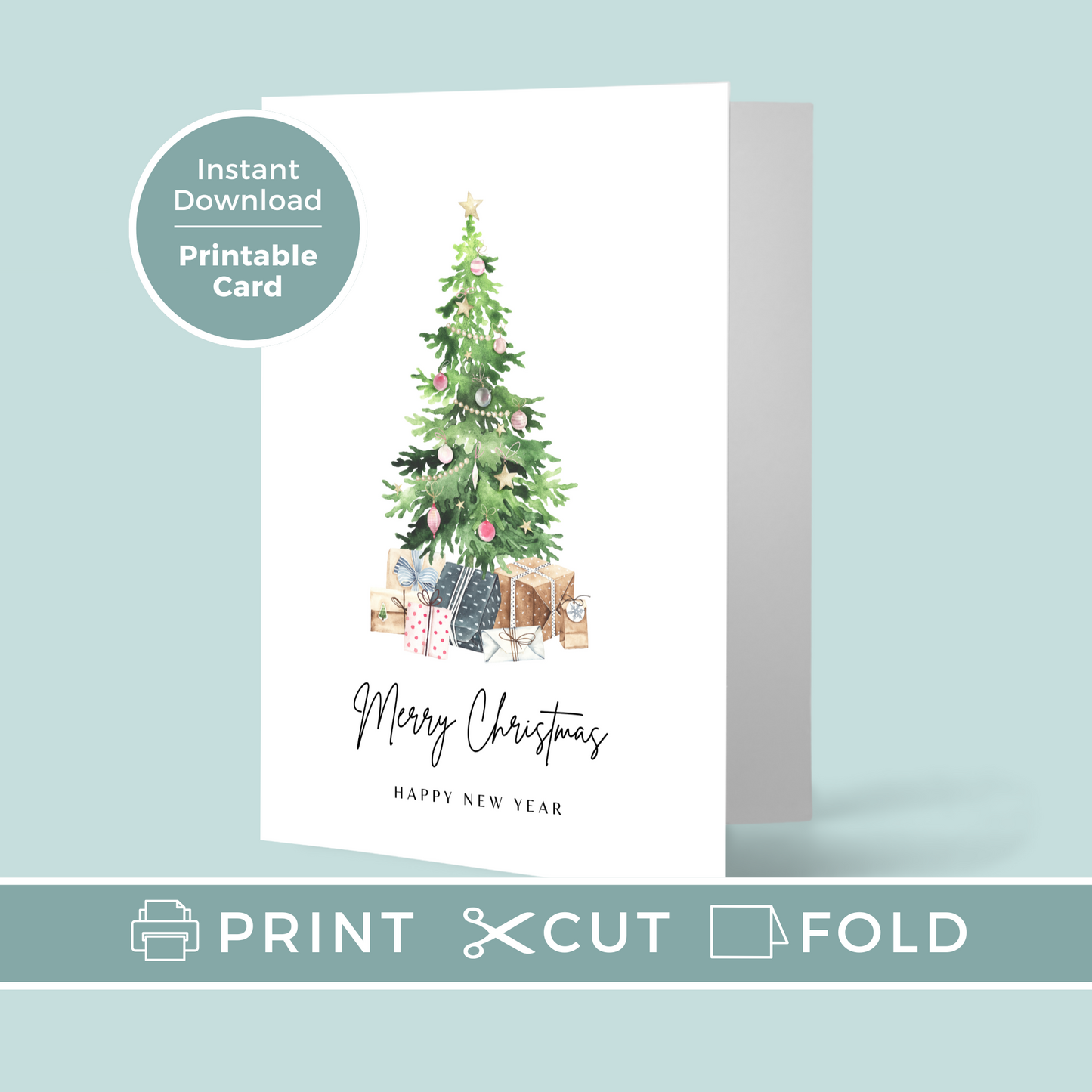Printable Christmas Card - Christmas Tree