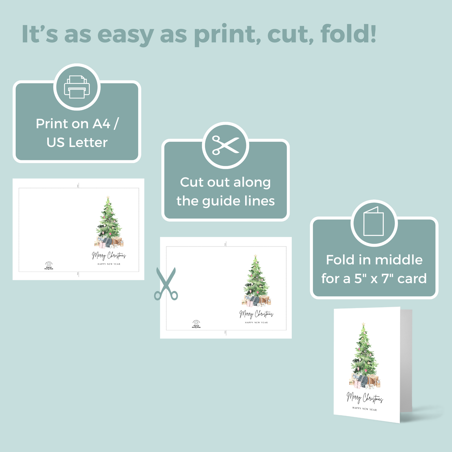 Printable Christmas Card - Christmas Tree