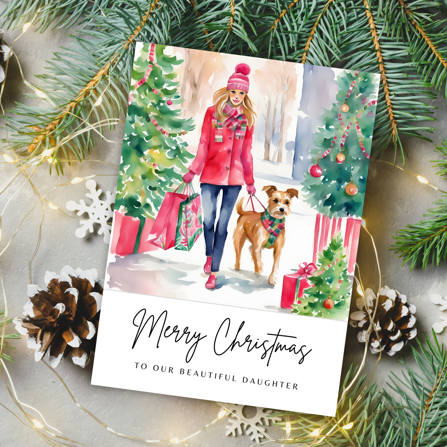 Printable Christmas Card - Daughter