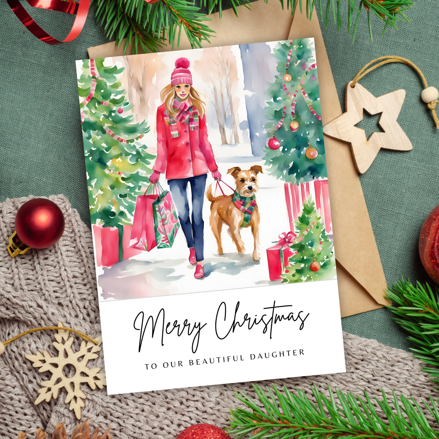 Printable Christmas Card - Daughter