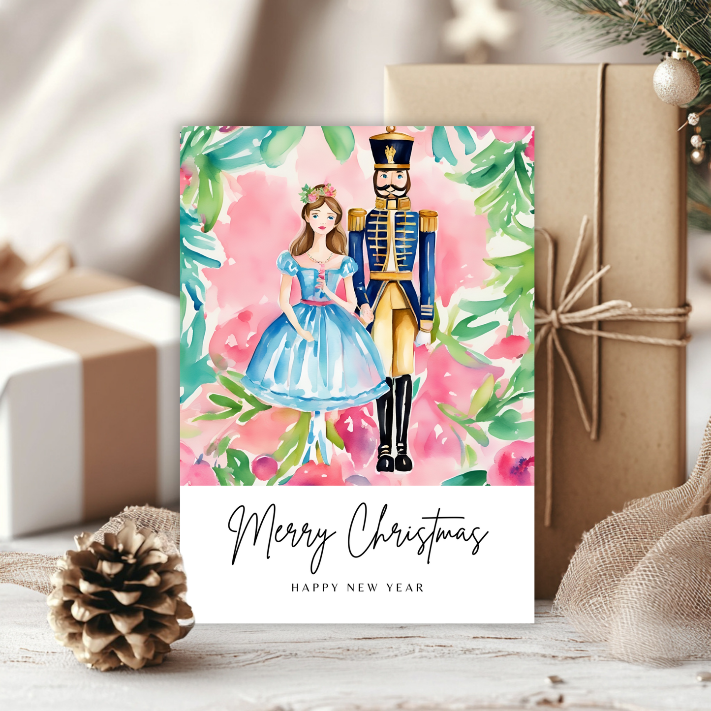 Printable Christmas Card - Clara and the Nutcracker