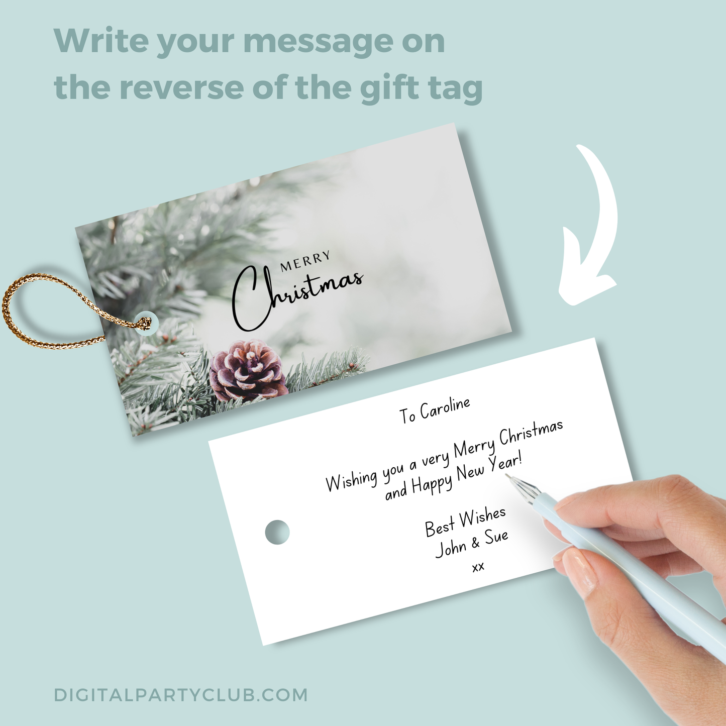 Printable Christmas Gift Tag - Winter Scene