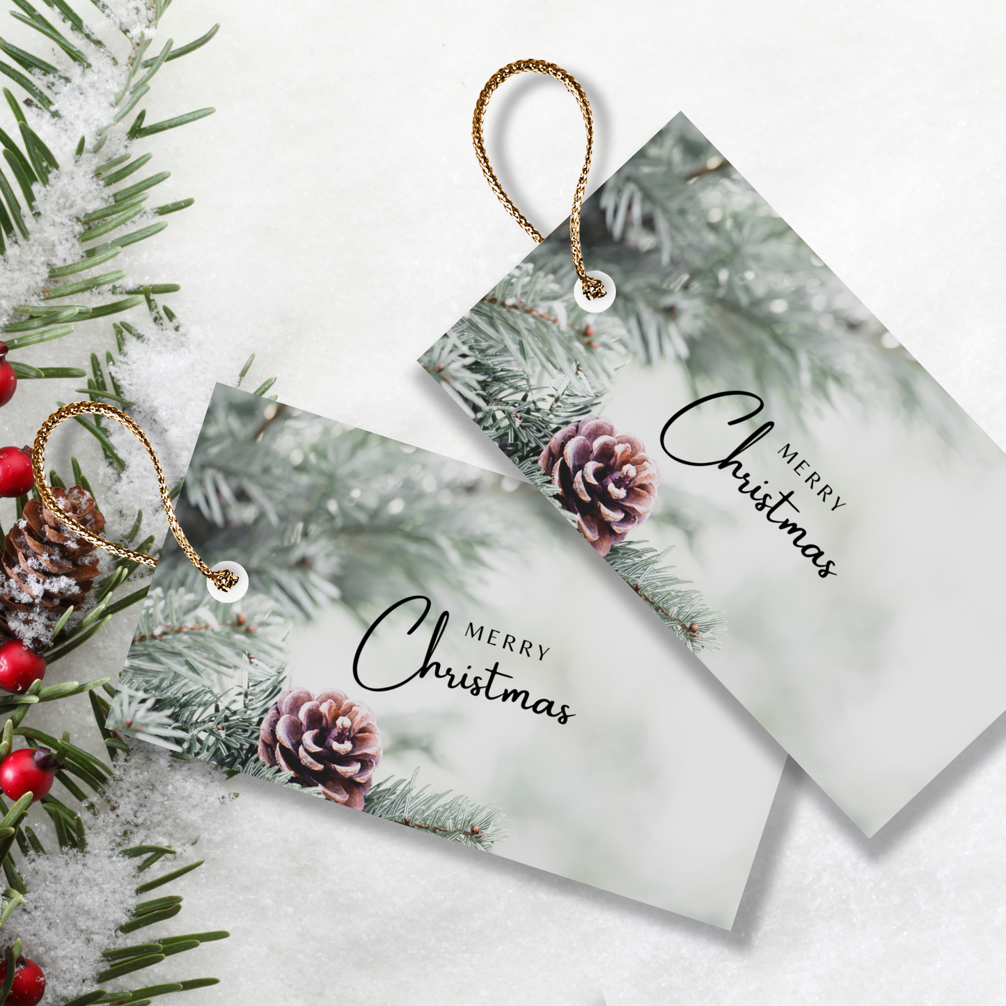 Printable Christmas Gift Tag - Winter Scene