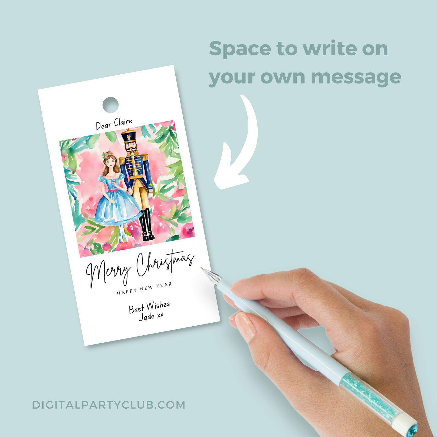Printable Christmas Gift Tag - Nutcracker