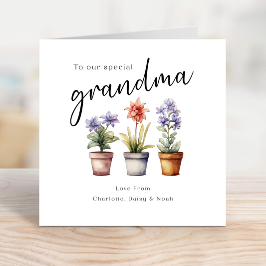 Editable Birthday Card - Grandma