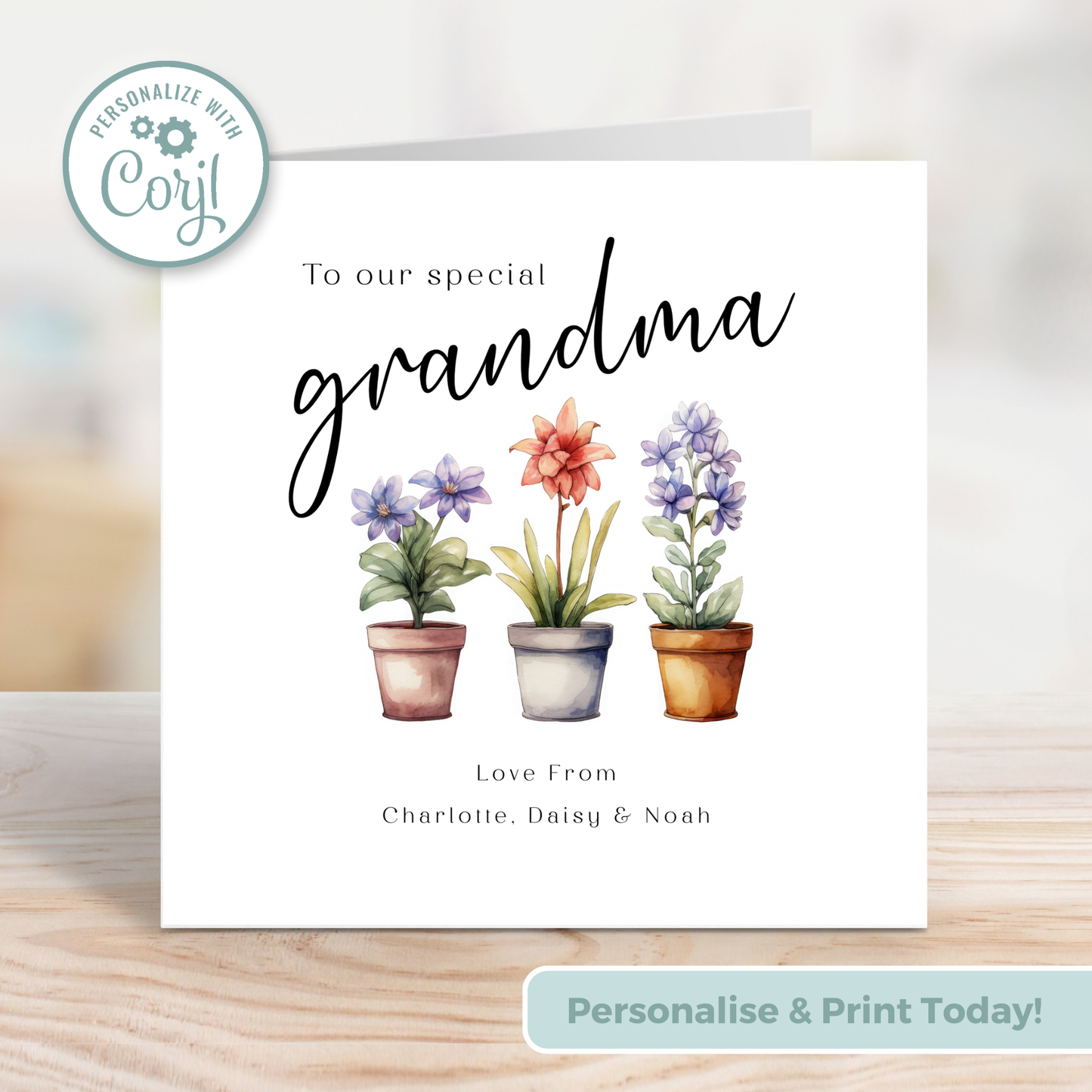 Editable Birthday Card - Grandma