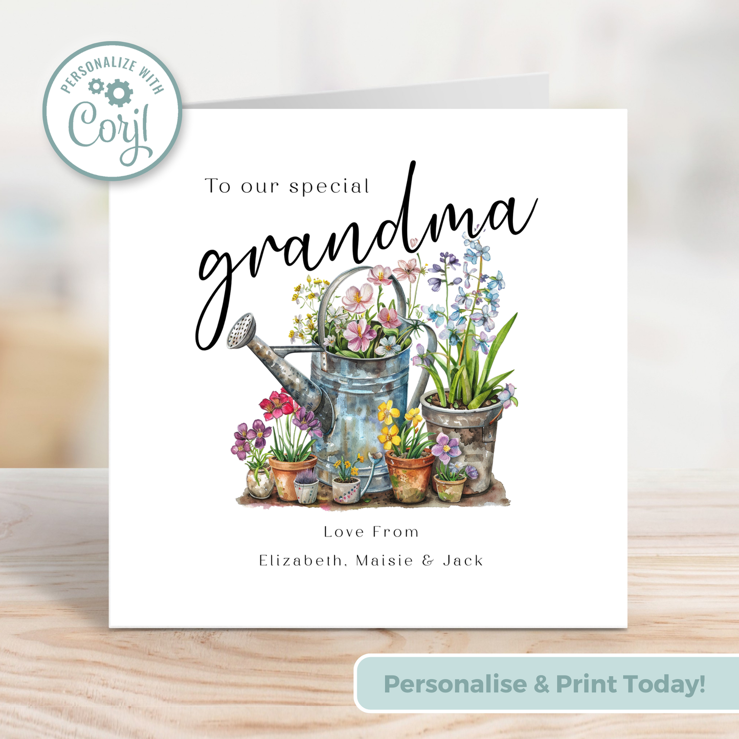 Editable Birthday Card - Grandma