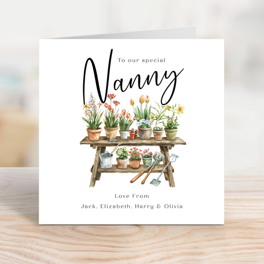 Editable Birthday Card - Nanny