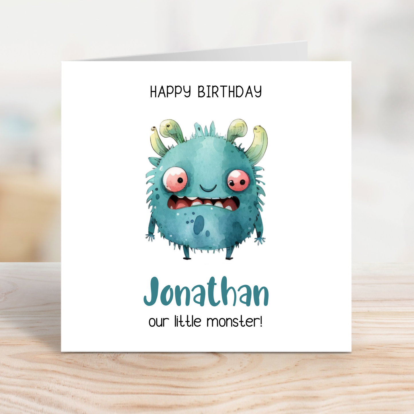 Editable Birthday Card - Monster
